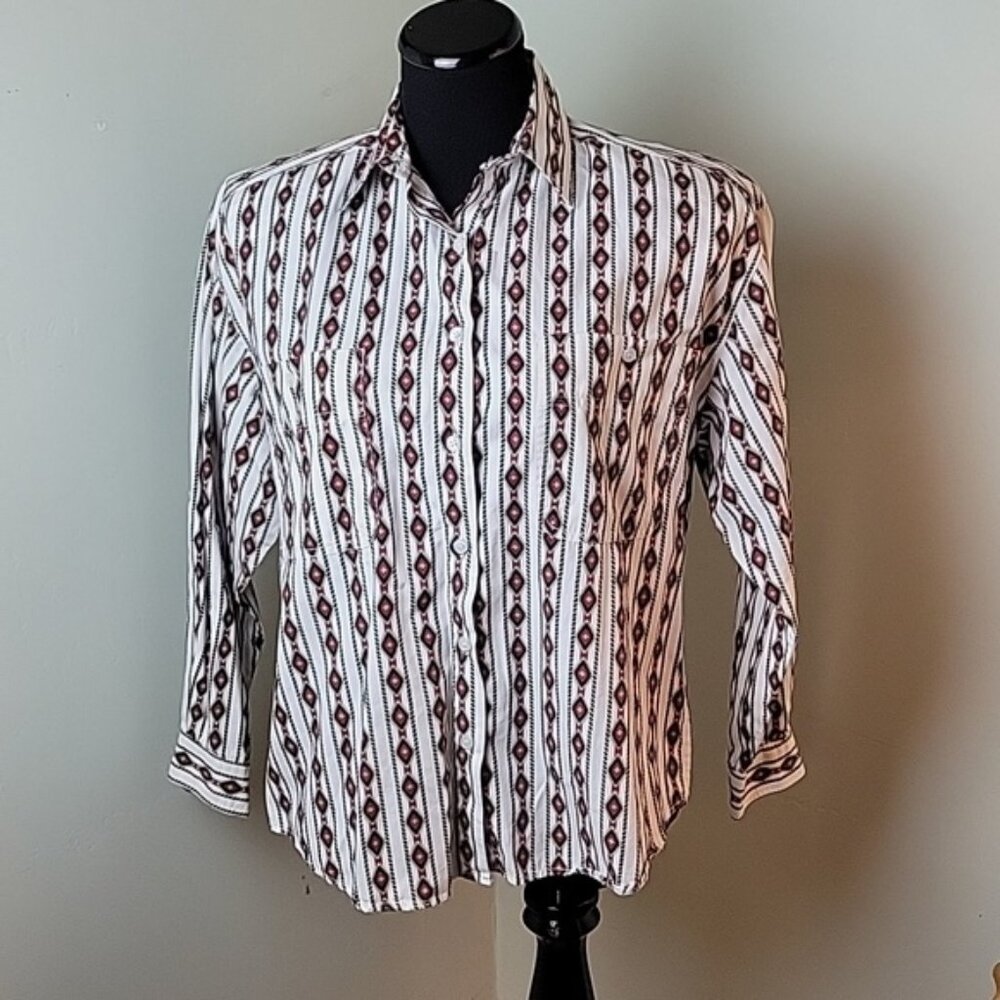 Vintage Ilio western print button down shirt
